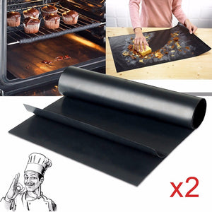 2pcs/set Reusable Non-stick BBQ Grill Mat